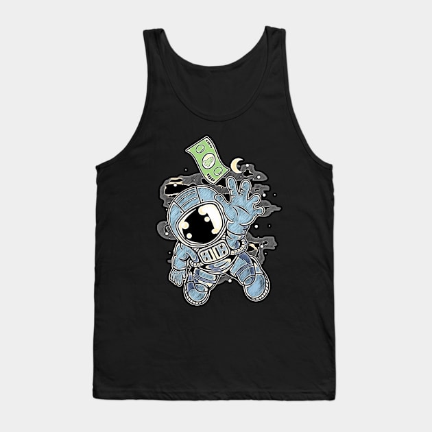 Astronaut Dollar • Funny And Cool Sci-Fi Cartoon Drawing Design Great For Anyone That Loves Astronomy Art Tank Top by TeesHood